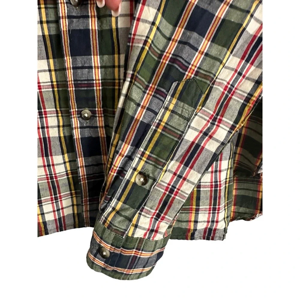 Best Made Co Mens Shirt Linen Blend XXL Button Casual Summer Plaid Tartan Preppy